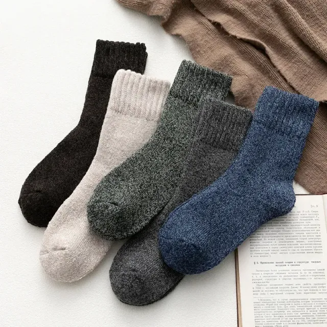 Extra strong socks for men of wool, fighting against cold and snow Arctic winter - 5 pairs