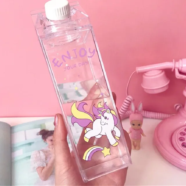 Plastic milk bottle with printing