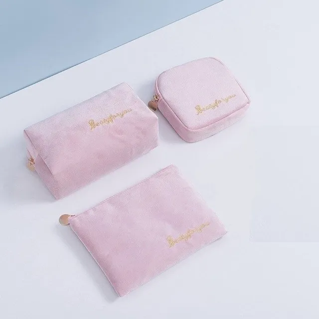 Set of women's cosmetic bags 3 pieces T591