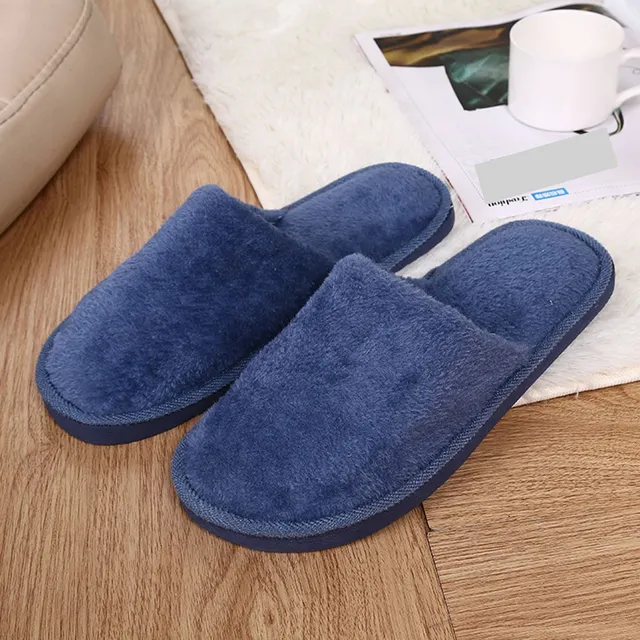 Men's warm house slippers navy-blue 41-42-2