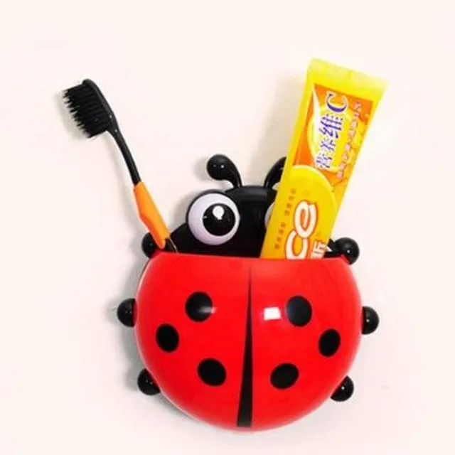 Brush holder in the shape of a ladybug J2507