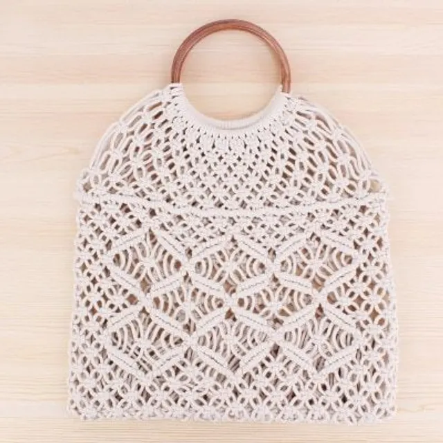 Hand knitted rattan shoulder bag - many types to choose from