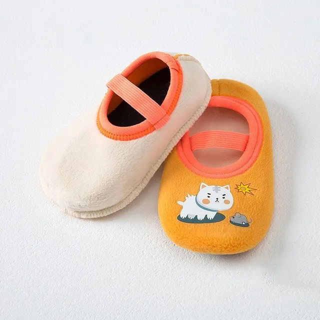 Dětské moderní stylové originální jednobarevné boty pro první chození s potiskem Bridget