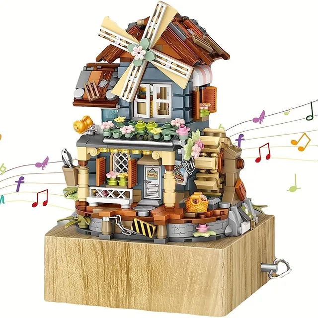 Cute and classic music box for windmill