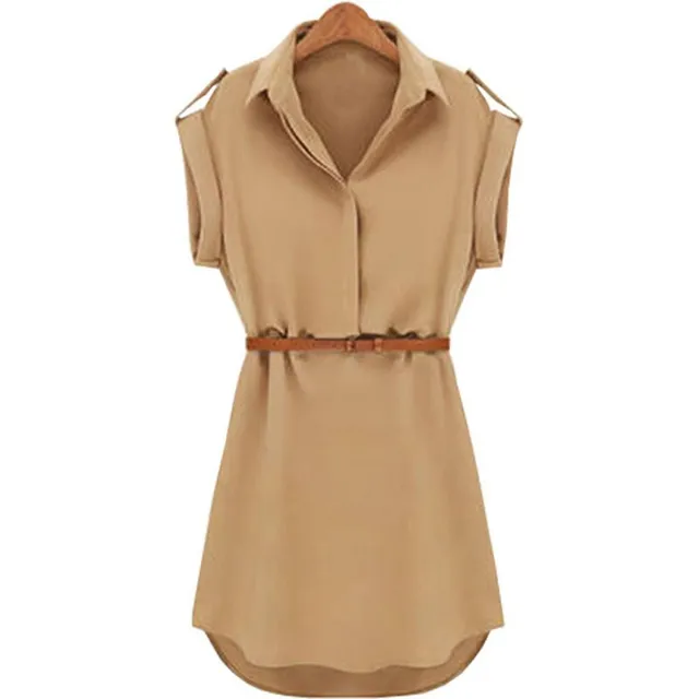 Ladies casual shirt dress with belt Daniella