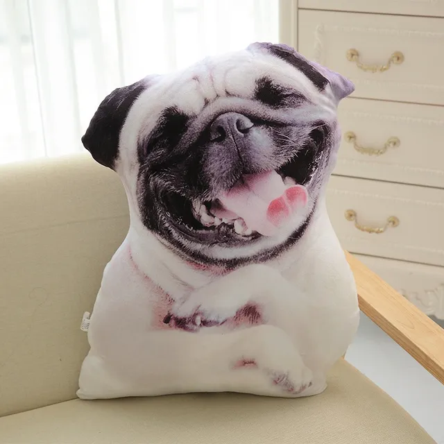 Plush 3D pillow with dogs Bolsen