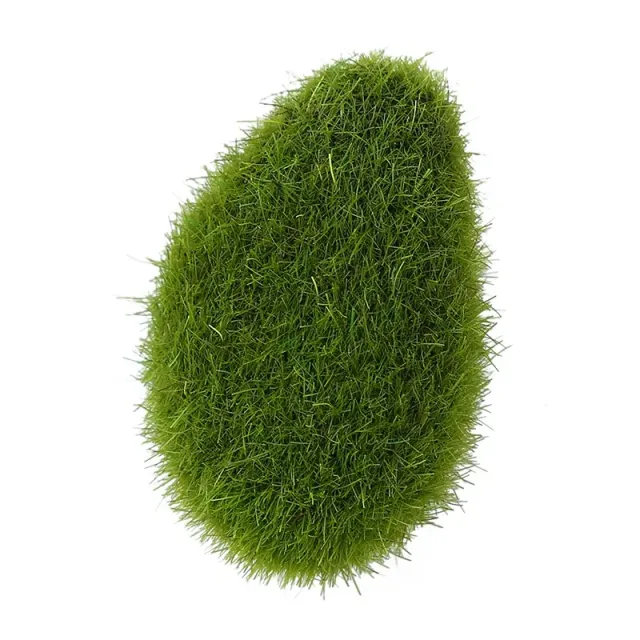 Designer stones with artificial moss - different sizes and shapes, 30 pieces