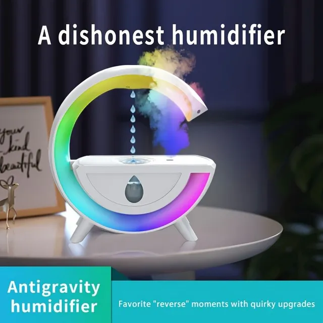 1pcs, Antigravity Humidifier, New Humidifier With Inverter Water Drops, New Humidifier 350 Ml, Colorful and Dazzling For Creating Colorful Atmosphere Sleep, Double Protection Anti-Turnout, Which Effectively Prevents Dry Burning, Fast Humidification, Home 