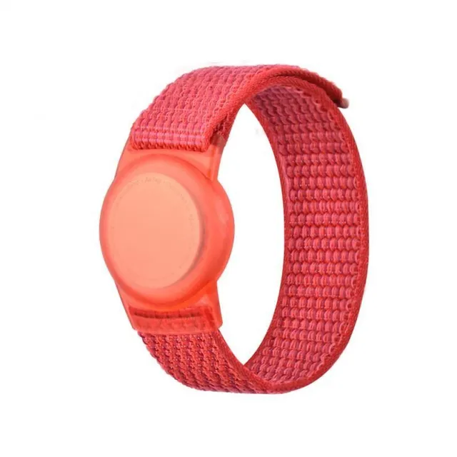 Children's nylon bracelet for AirTag red 170mm