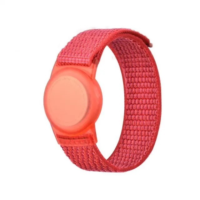 Brățară din nylon pentru copii pentru AirTag red 170mm