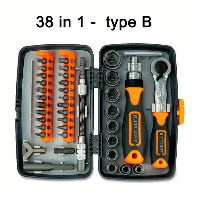 38v1 Set of ratchet screwdrivers - Perfect for home repairs and DIY projects