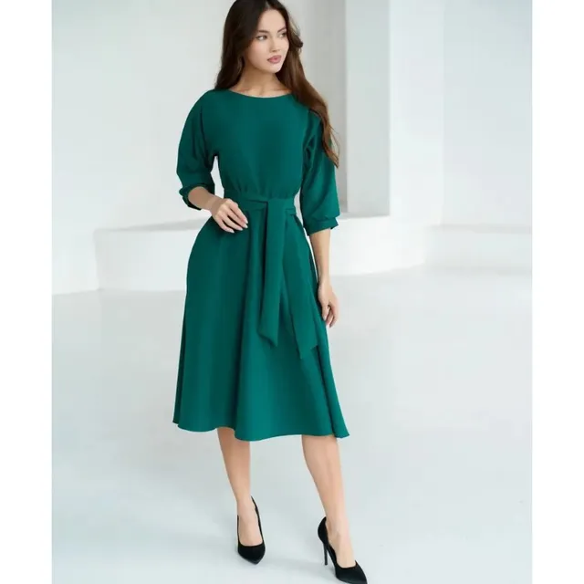 Women's elegant dress with wide skirt Nubia