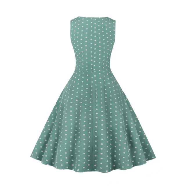 Women's retro summer dress with polka dots