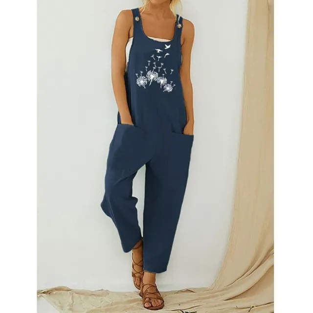 Ladies summer jumpsuit with pattern