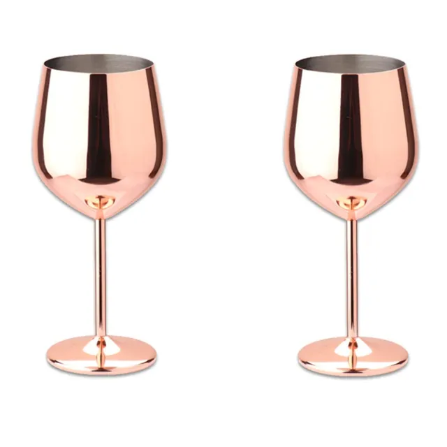 Metallic wine glasses