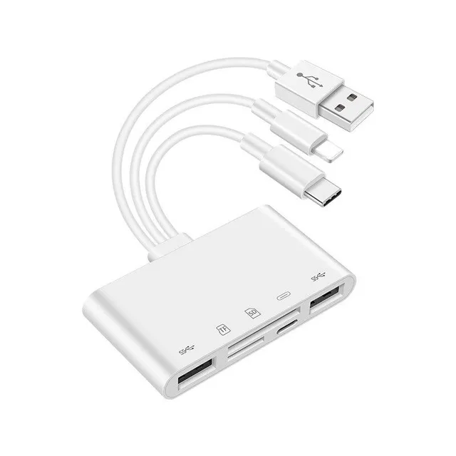 USB / USB-C / Lightning Wielofunkcyjny czytnik kart pamię