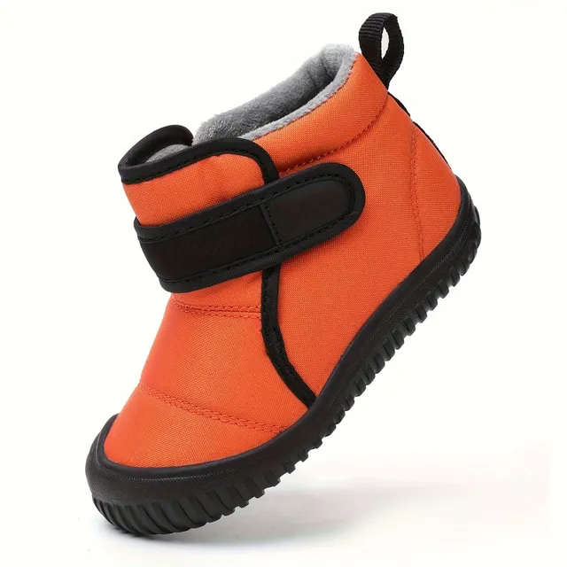 Children's waterproof snow boots with hot fleece lining and anti-slip sole