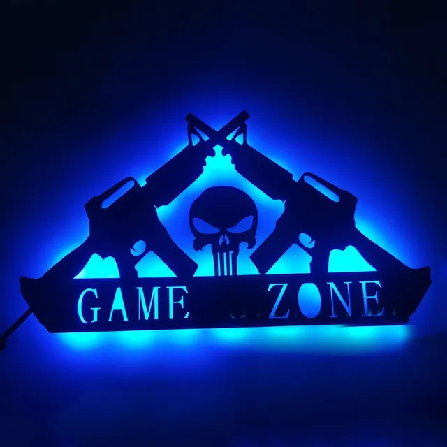 Wall lighting in silhouettes - Cozy both gaming and home room