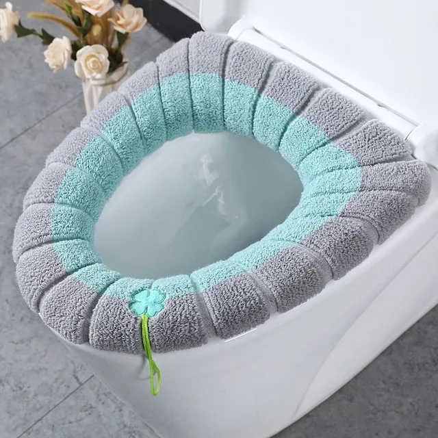 Fluffy plush toilet seat covers