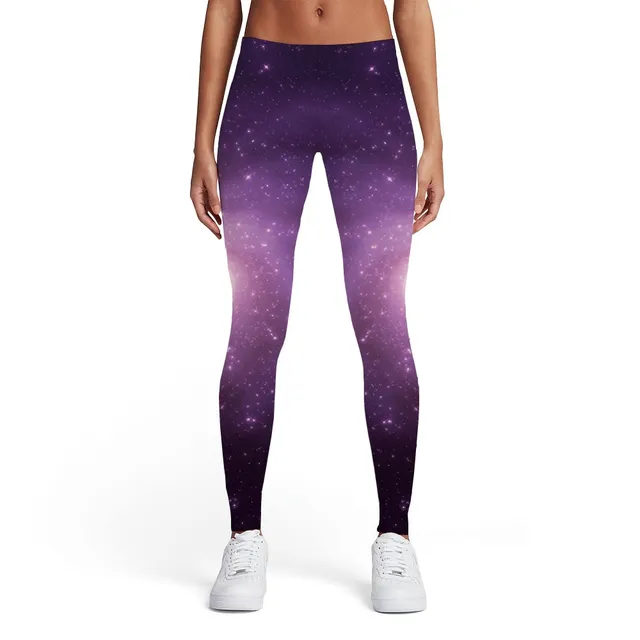 Leggings 3D pour femme avec imprimé galaxie