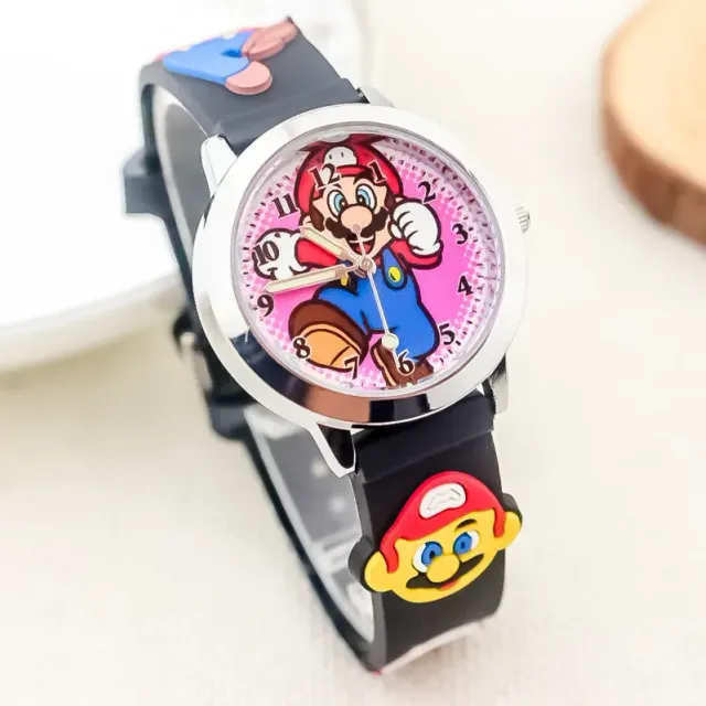 Baby analog watch with Super Mario Bros motif.