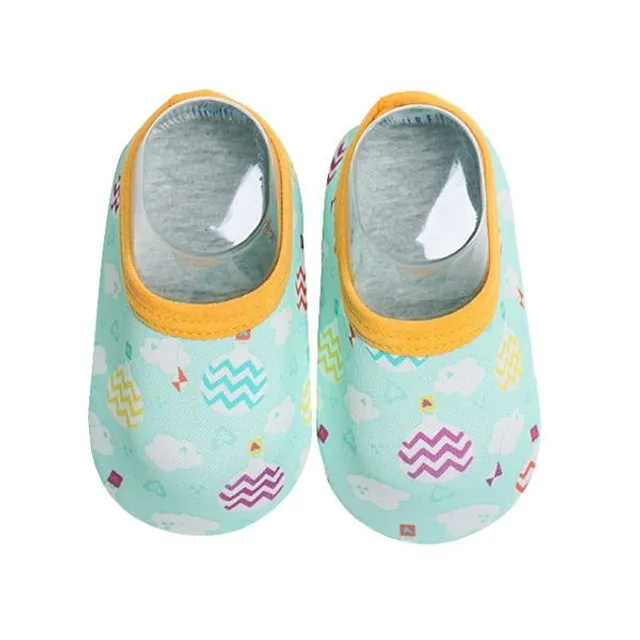 Children's modern stylish monochrome barefoot multicoloured slippers Laurence
