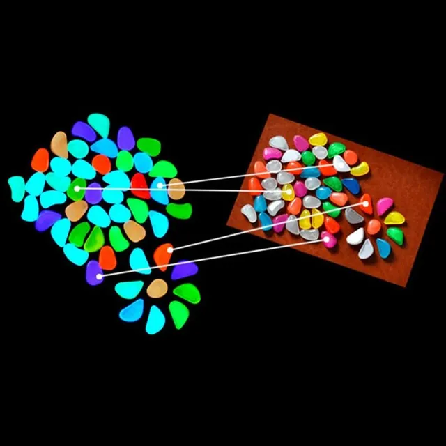 Świecące fosforowe kamienie dekoracyjne do doniczek akwariowych / kwi