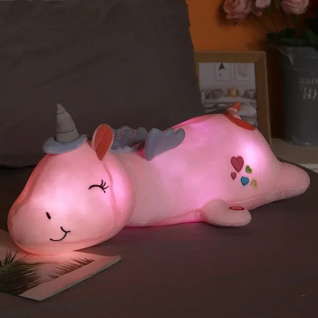 Magnifique unicorn en peluche lumineux