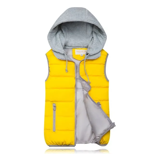 Women's luxury quilted vest with hood