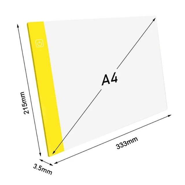 Placă luminoasă artistică USB extrem de subțire pentru desen A4