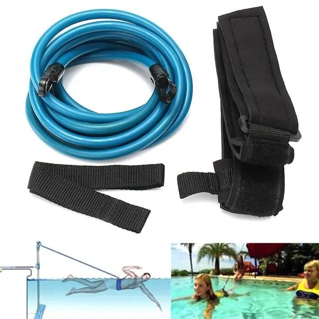 Adjustable resistance belt for swimming training