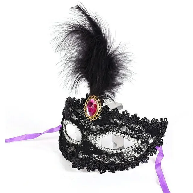 Sensual eye mask with feathers and different colors