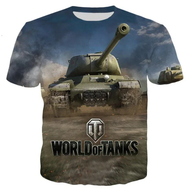 Férfi póló a népszerű World of Tanks játék motívumával