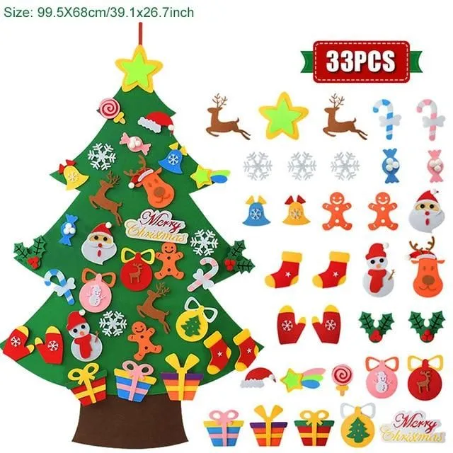 Plstený vianočný stromček pre deti