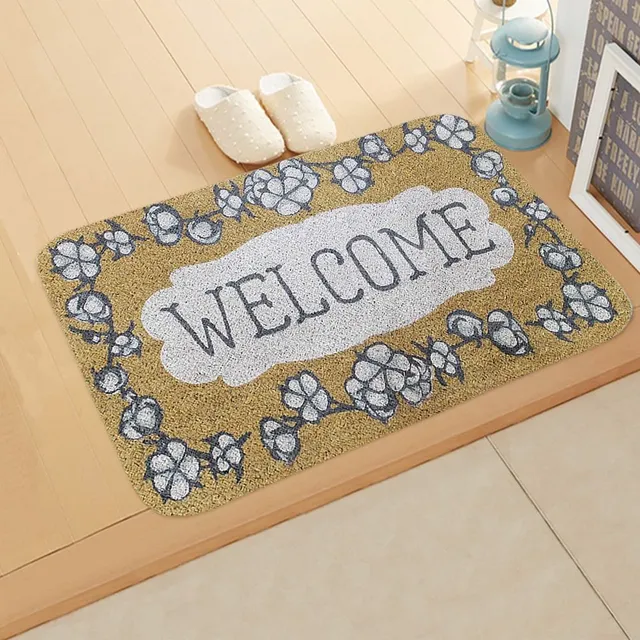 Beautiful doormat in front of the door