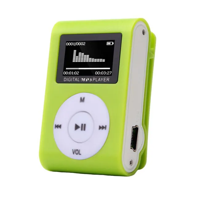 Mp3 prehrávač + Slúchadlá + USB kábel - 5 farieb zelena