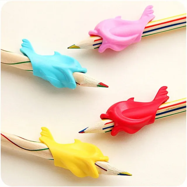 Silicone teaching aid for dolphin-shaped writing