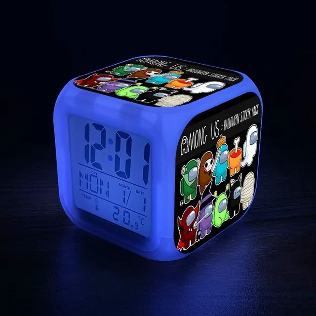 Lighting alarm for children with gaming motifs among-us-03