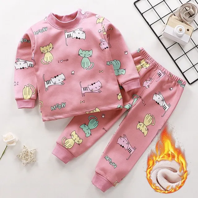 Children's cute pajamas for cold nights