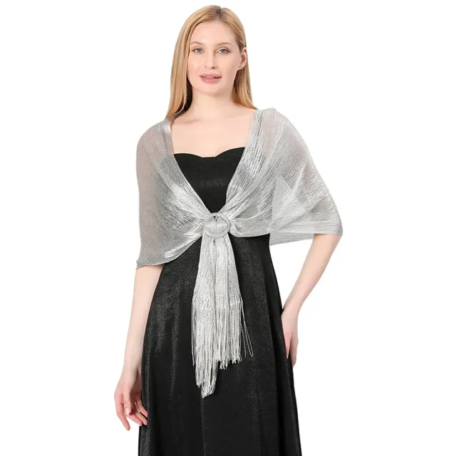 Ladies elegant scarf with long tassel