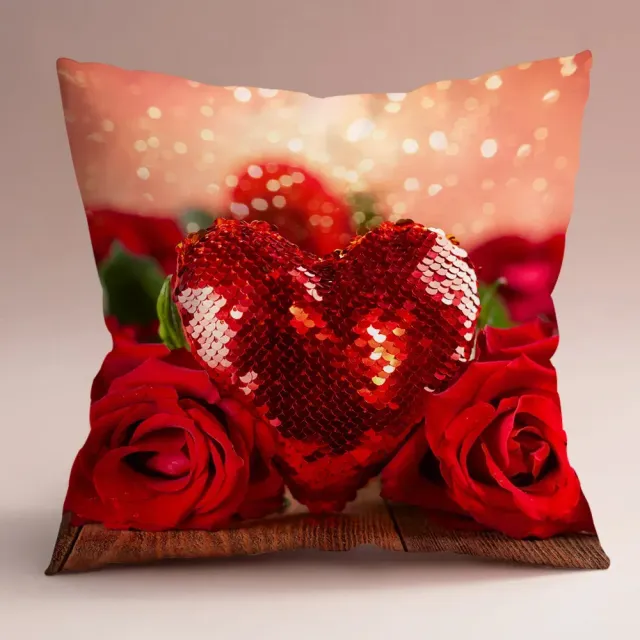 Gentle pillowcase with flower motif 45 x 45 cm