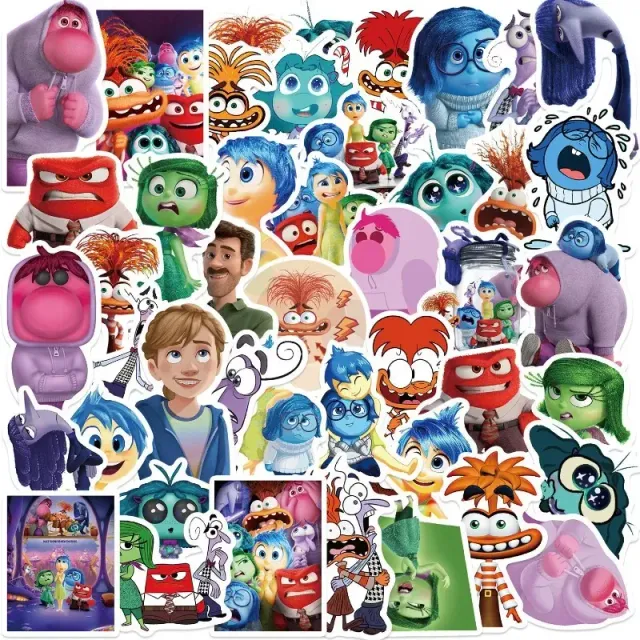 Set of 50 random waterproof stickers with theme of favorite characters from fairy tale In the head 2 - Inside Out 2