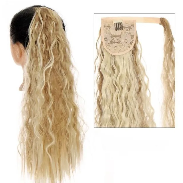 Women's long synthetic hair extensions for thickening hair