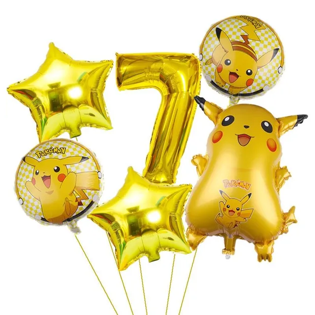 Children's Birthday Inflatable Balloons with Pokemon Motif