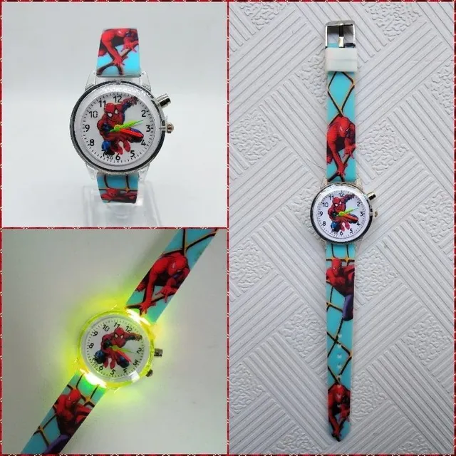 Ceasuri luminoase pentru băieți cu curea de silicon | Spiderman
