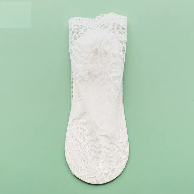 Women's elastic socks with lace