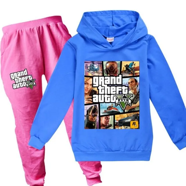 Compleu de trening pentru copii cu imprimeu cool GTA 5 color at picture 25 7-8-let