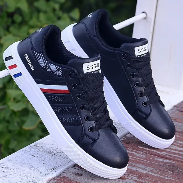 Male stylish low skateboard sneakers for outdoor activities