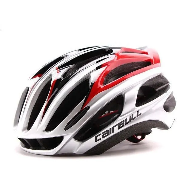 Ultralight cycling helmet silver-red m54-58cm
