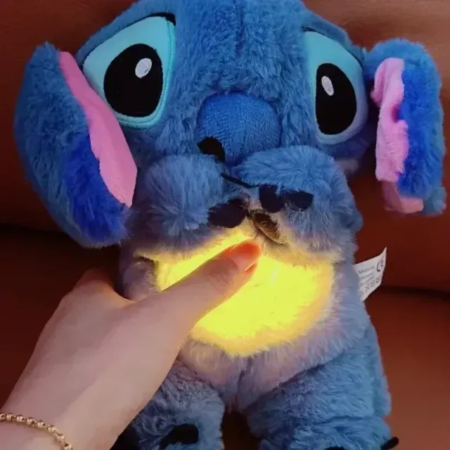 Soothing Lilo & Stitch plush toy with music and light for children to sleep